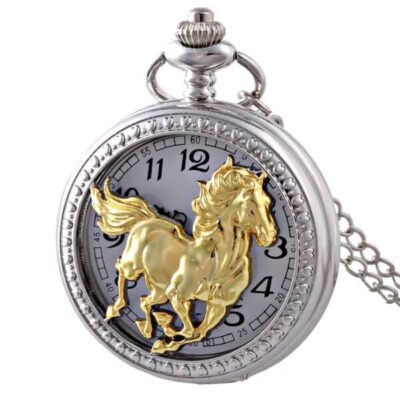 Montre à Gousset <br>Cheval en Or